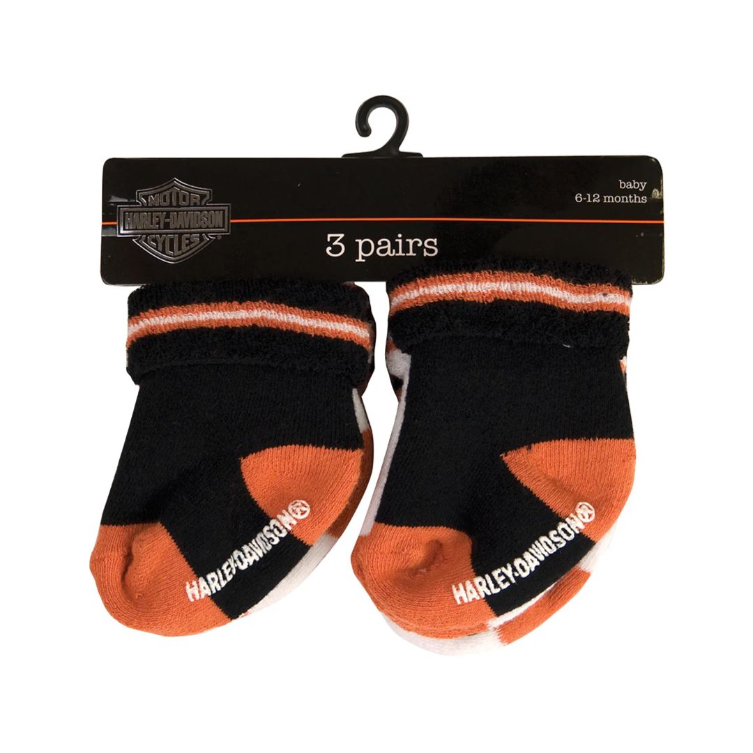 Harley-Davidson Orange Baby Socks