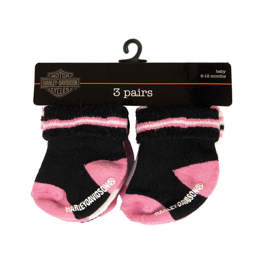 Harley-Davidson Pink Baby Socks