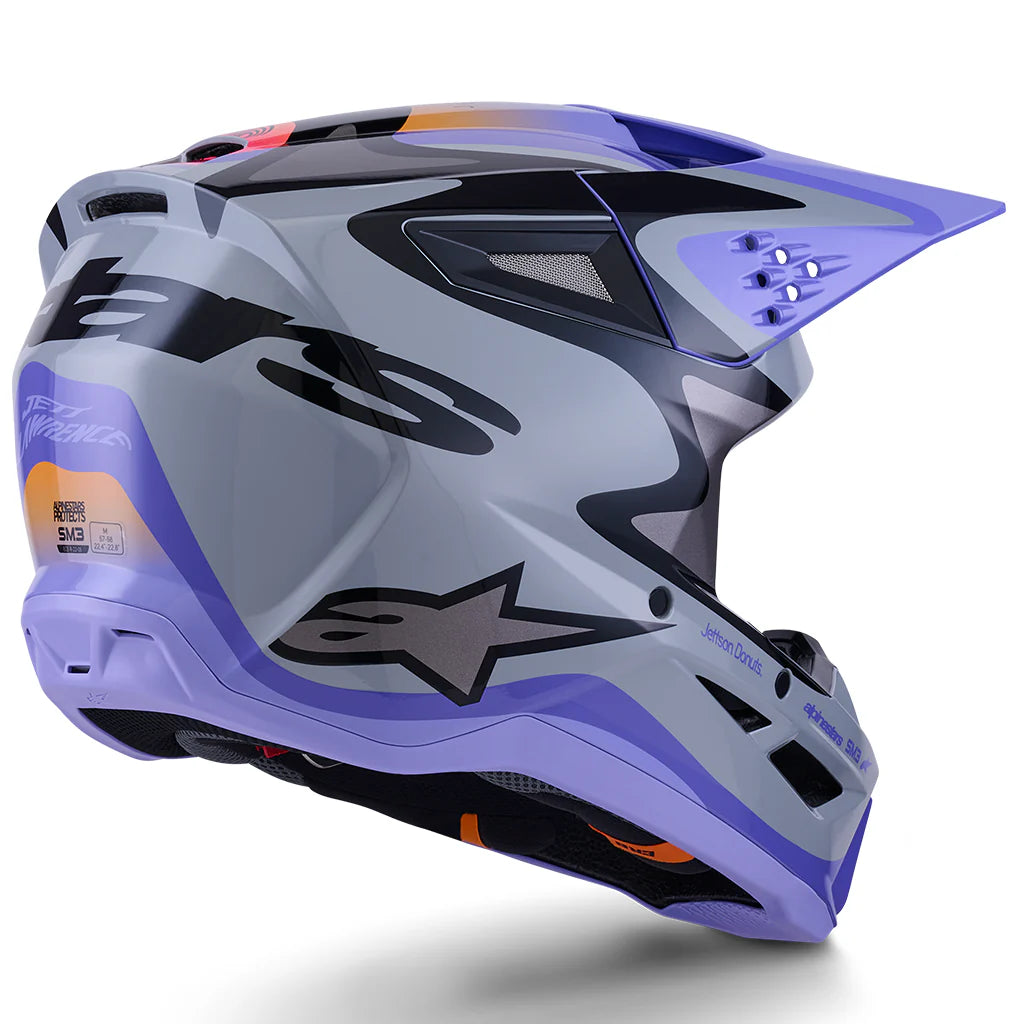 Alpinestars 2026 Youth SM-3 Jettson MX Helmet - Grey/Purple/Black