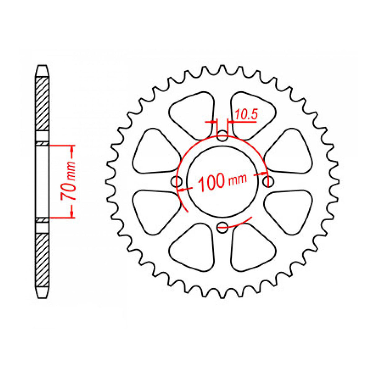MTX 1411 Steel Rear Sprocket #520 (11-004)