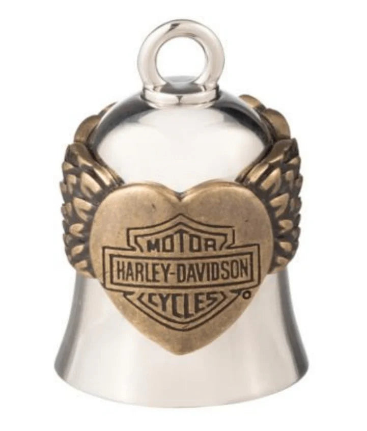 Harley-Davidson Silver and Brass Heart Wing Ride Bell