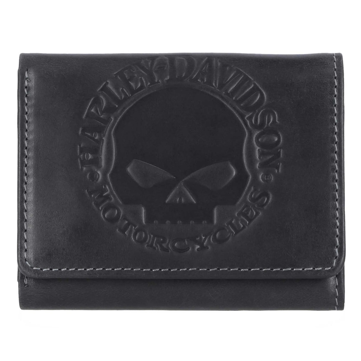Harley-Davidson Willie G Snap Trifold Wallet - Black