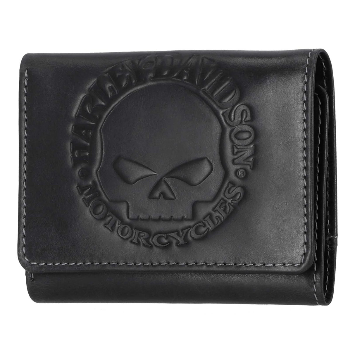 Harley-Davidson Willie G Snap Trifold Wallet - Black