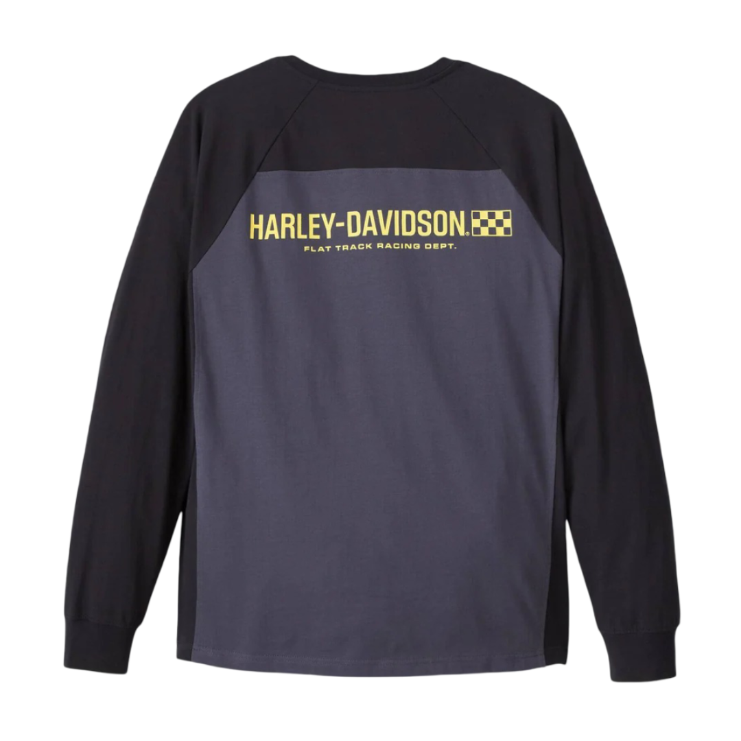 Harley-Davidson long-sleeve shirt with logo on a white background