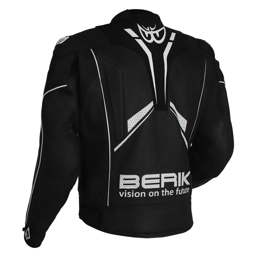 Berik Monza Leather Jacket - Black/White
