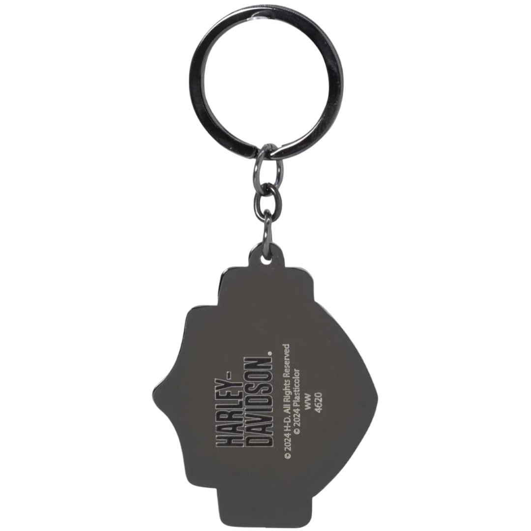 Harley-Davidson - Bar & Shield Logo Dome-Style Key Chain, Orange
