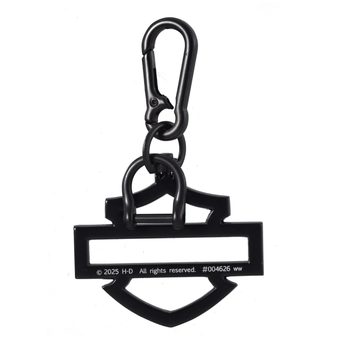 Harley-Davidson Rivet Silhouette Bar & Shield Logo Key Chain - Black