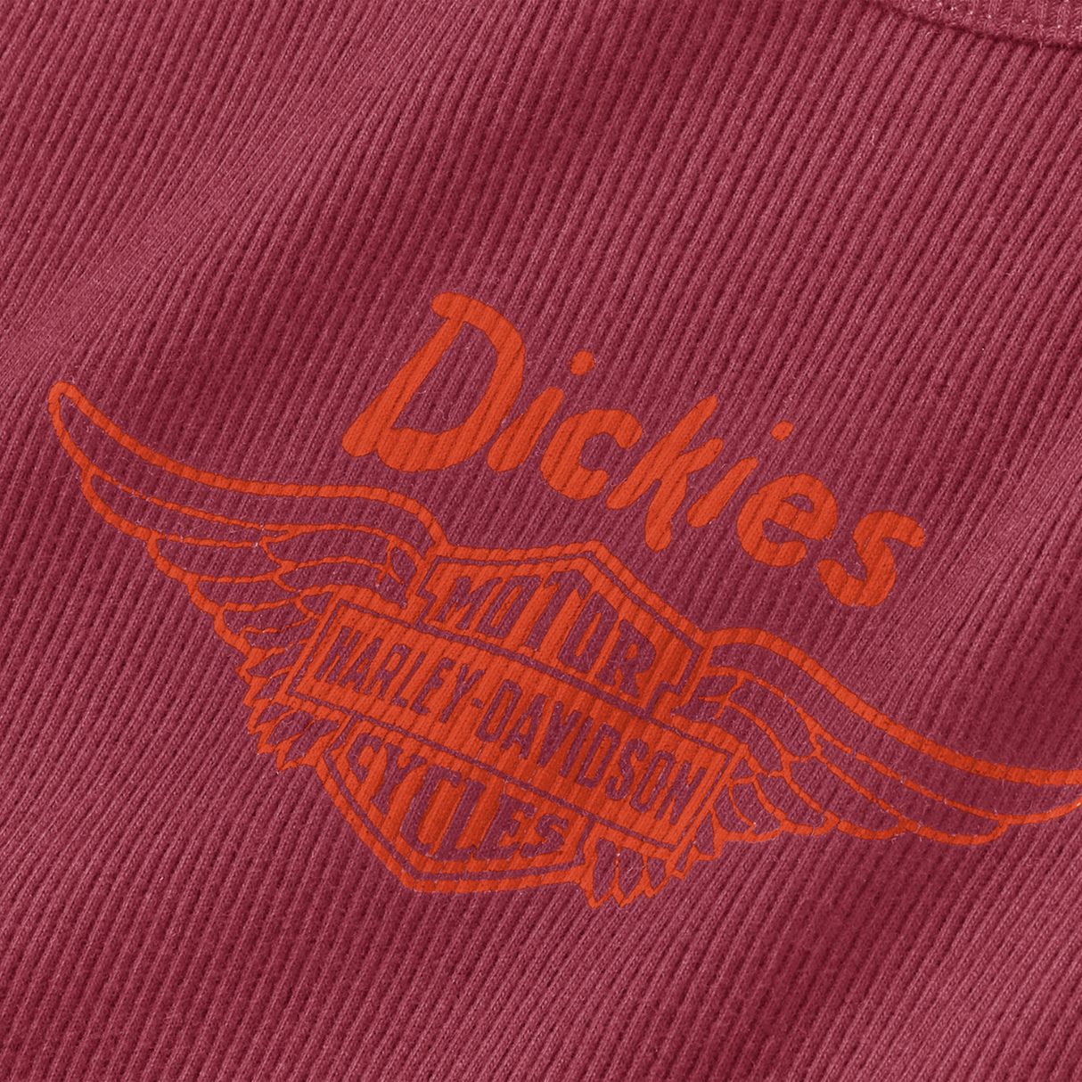Dickies x Harley-Davidson Women's Winged Bar & Shield Ribbed Tank - Red