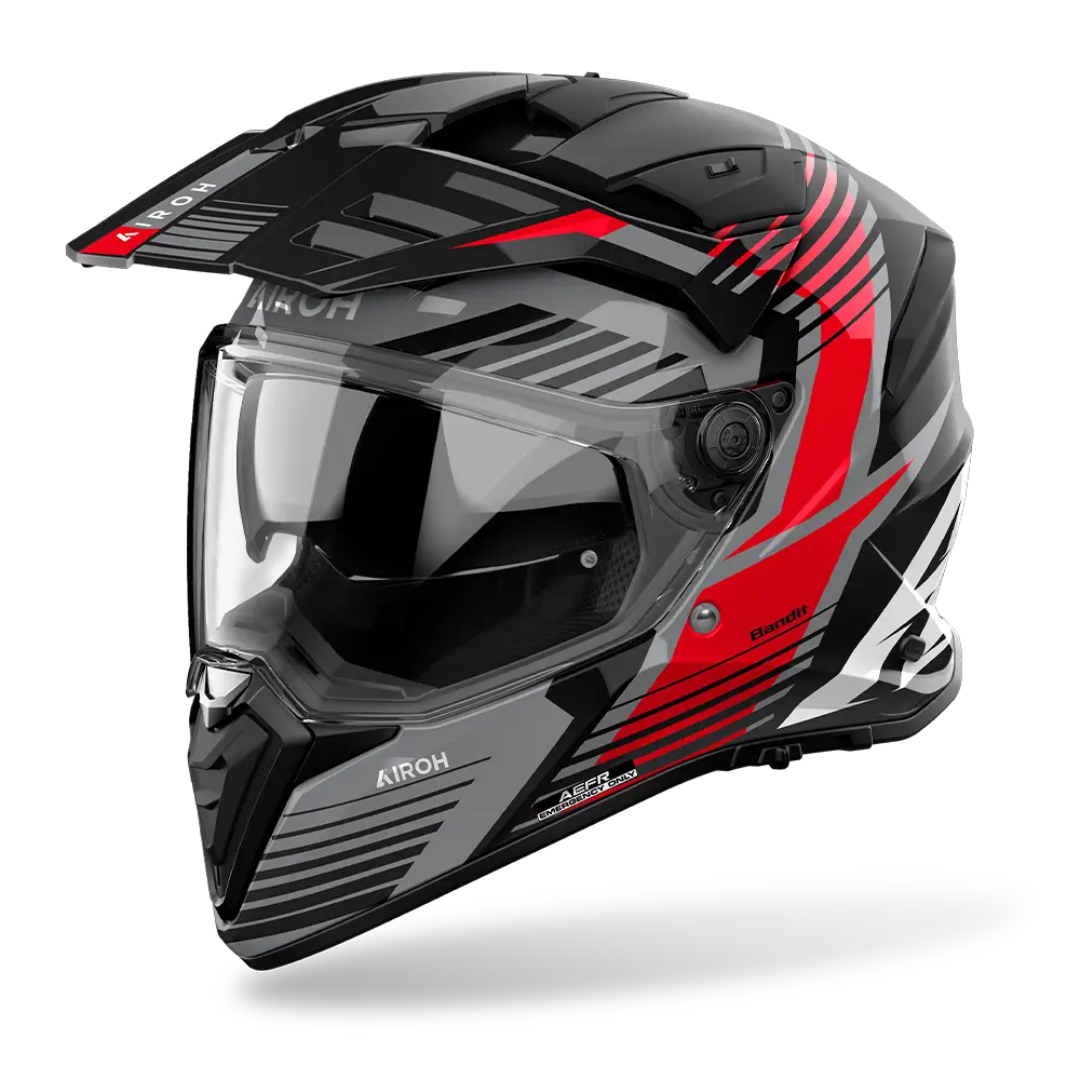 Airoh Bandit 'Spicy' Helmet - Red Gloss