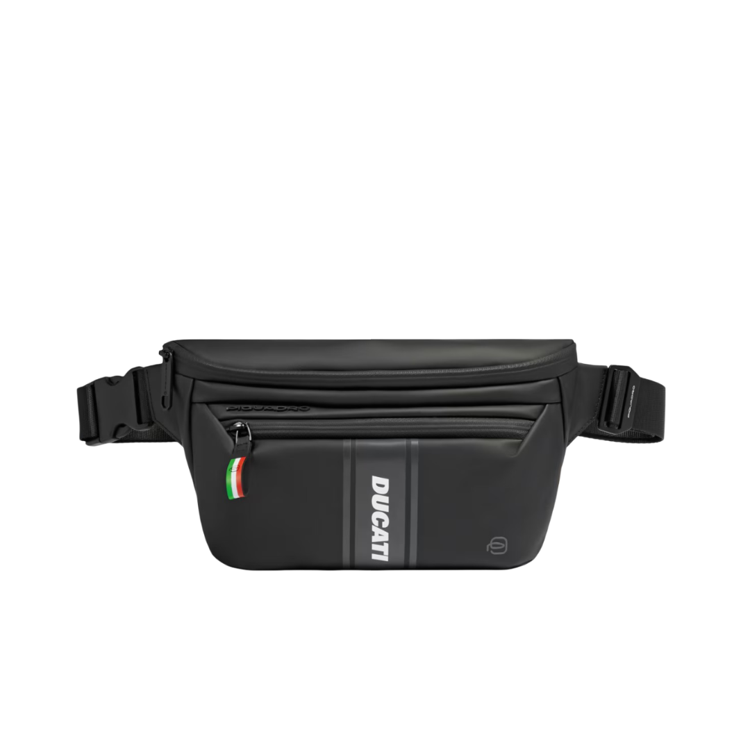 Ducati Piquadro Unisex Waist Bag - Black