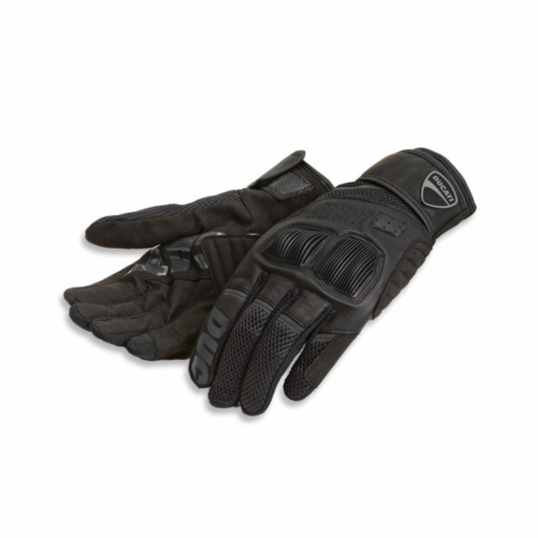Ducati Summer C4 Motorcycle Gloves - Black