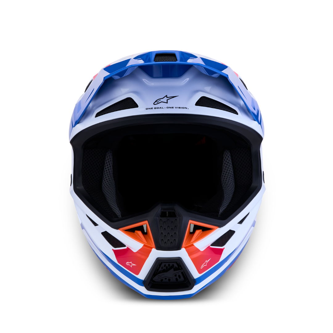 Alpinestars SM7 Core Helmet - White/Blue/Orange/Pink Glossy