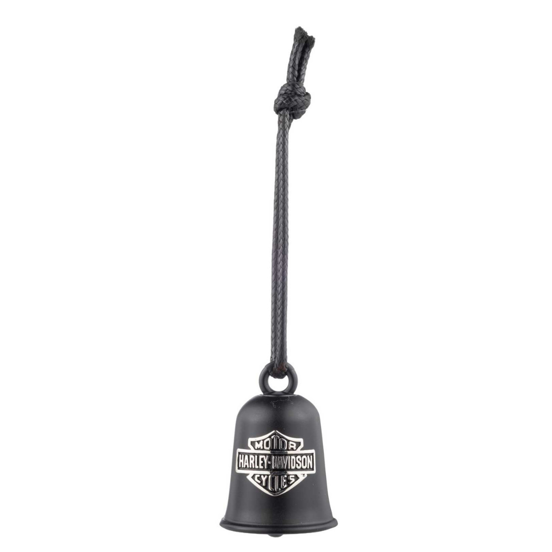 Harley-Davidson Pave Crystal Willie G Skull Logo Motorcycle Ride Bell - Black