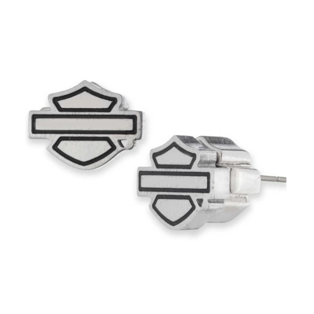 Harley-Davidson Women's Bar & Shield Logo 6mm/8mm Stud Earrings - Stainless Steel