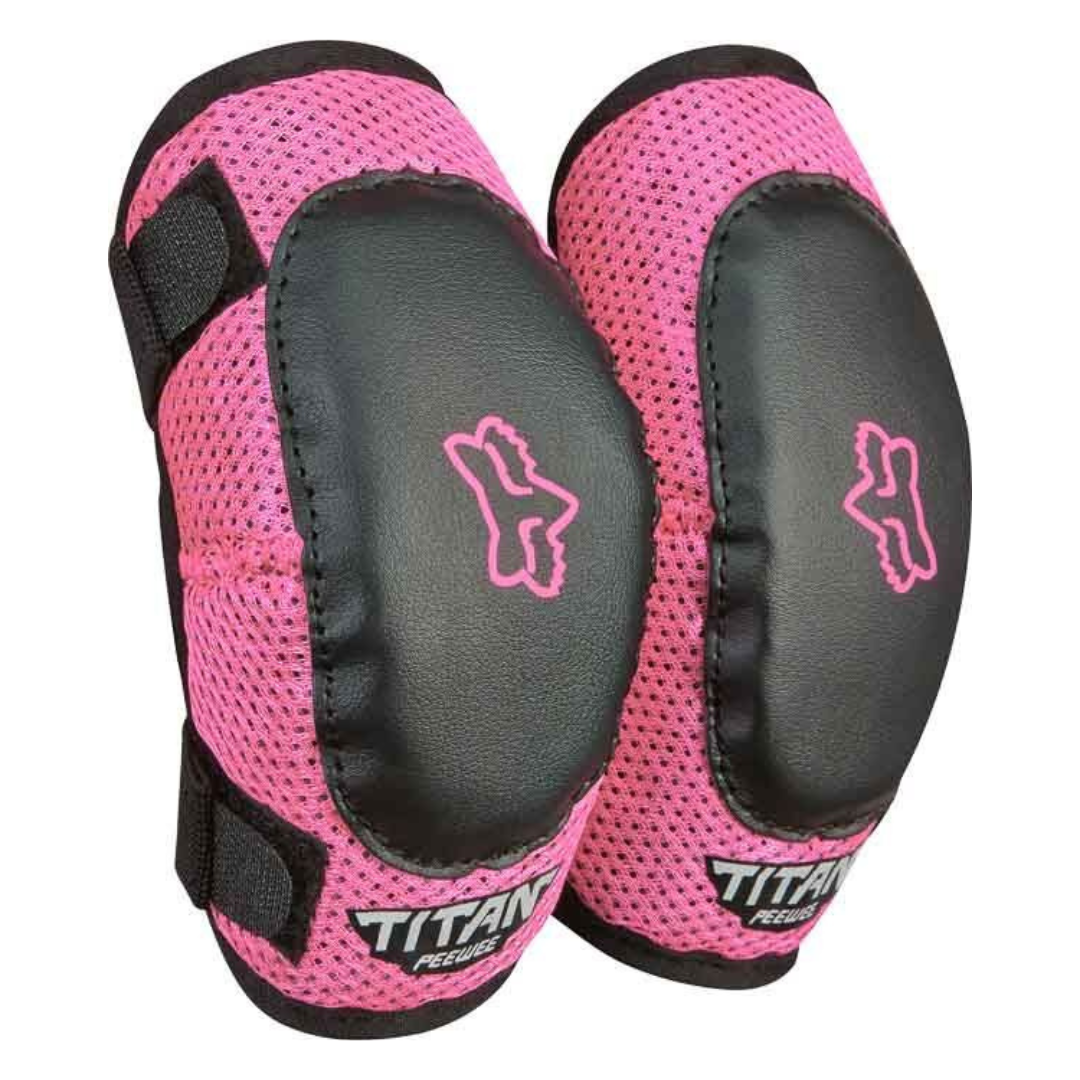 Fox Peewee Titan Elbow Guard - Black/Pink