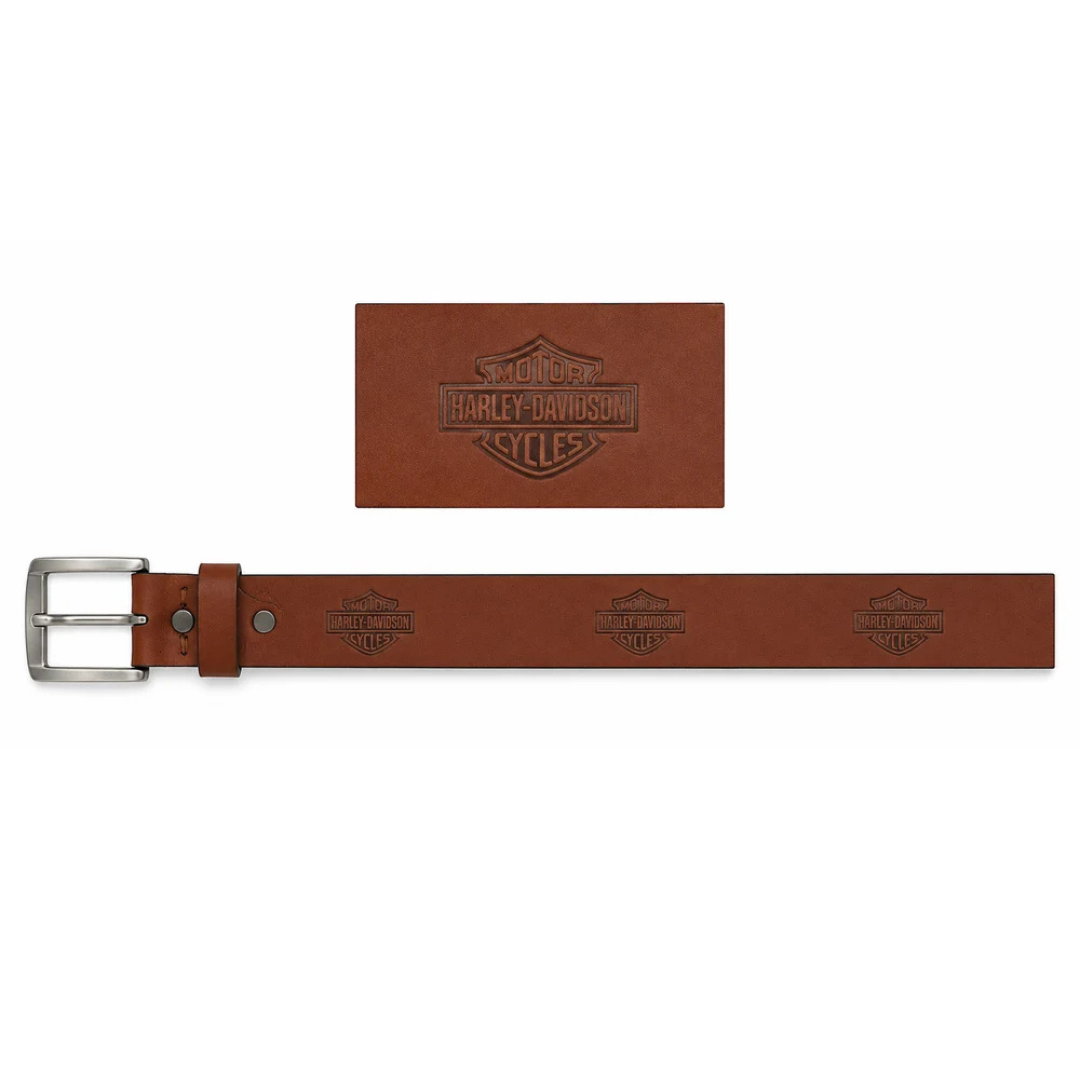 Harley-Davidson Bar & Shield Repeat Belt - Cognac