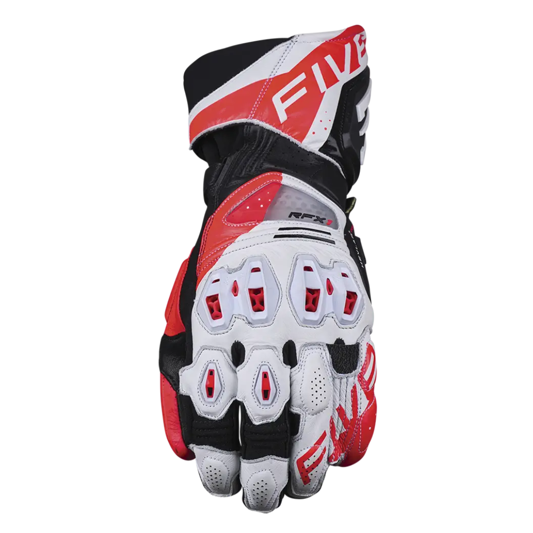 Five Men's RFX-1 EVO Gloves - White/Fluro Red