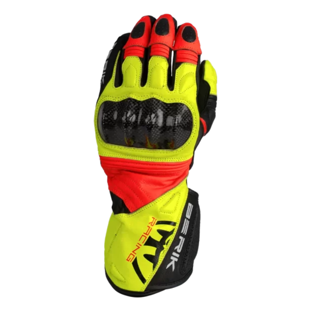 Berik Men's SP1 Carbon Gloves - Black/Hi-Vis-Red