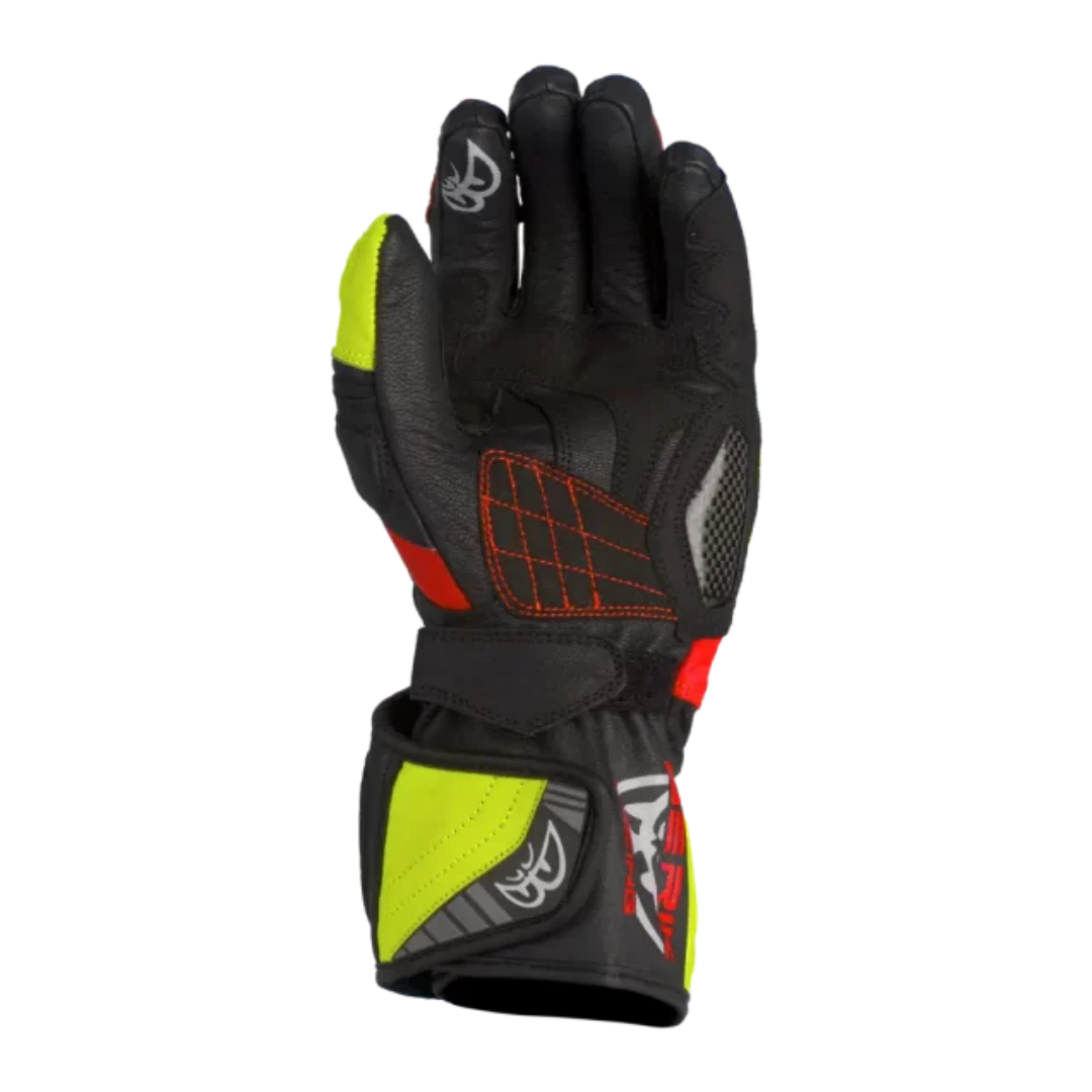Berik Men's SP1 Carbon Gloves - Black/Hi-Vis-Red