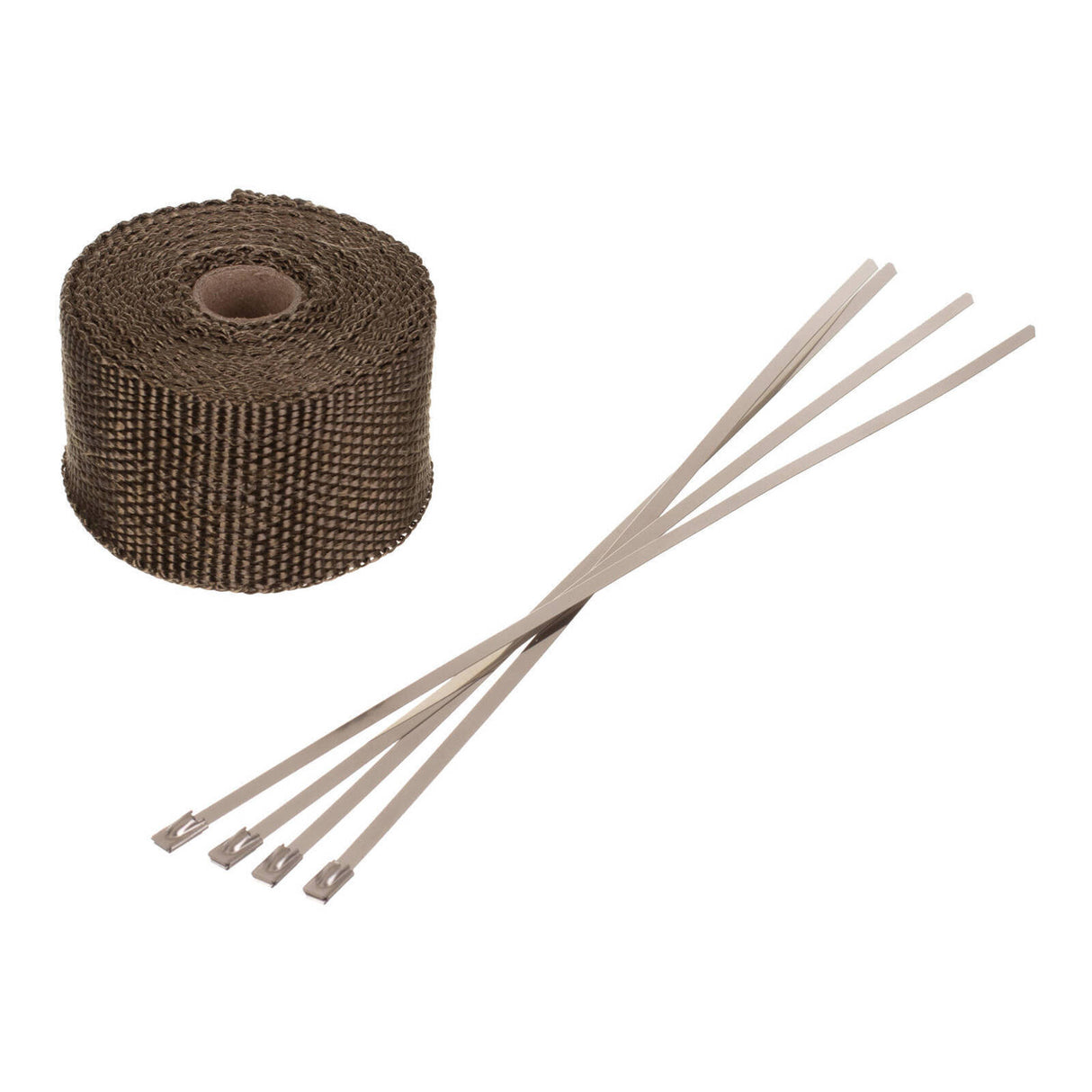 WMP EXHAUST WRAP GOLD 50mm (5m ROLL) - WITH 4 S/S TIES