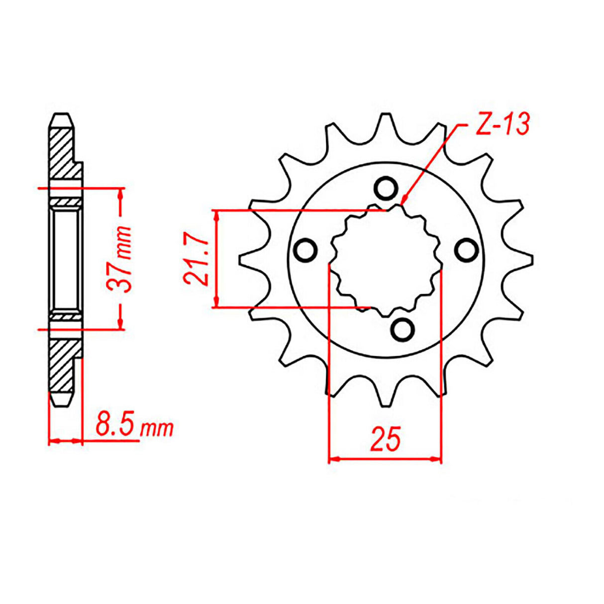 XAM Sprocket Kit Kawasaki KLX250S '09-'11 X-Ring 14/42