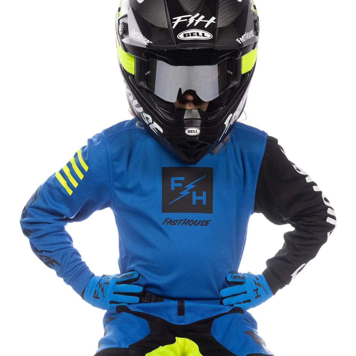 Fasthouse Youth Carbon Echo Jersey - Electric Blue