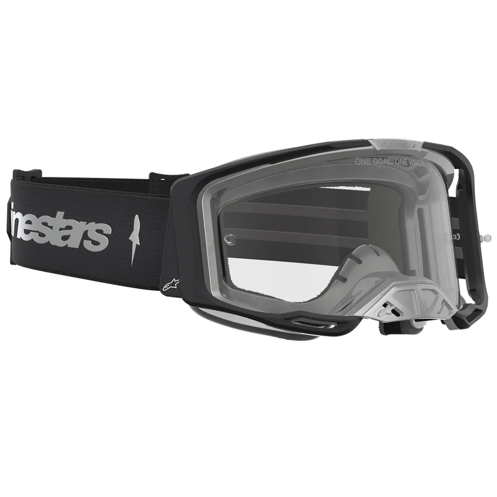 Alpinestars Vision 8 Clear Lens Goggle - Amber Black/Silver