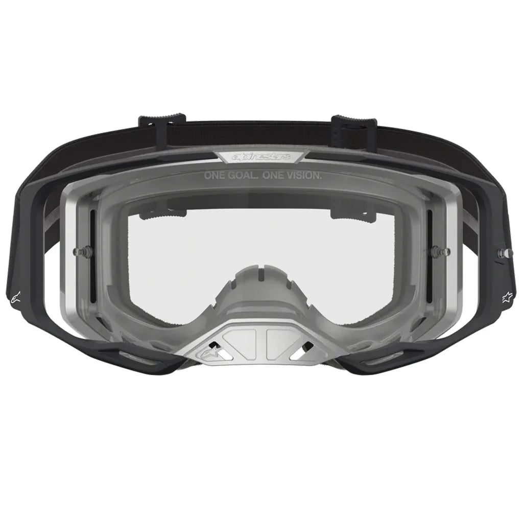 Alpinestars Vision 8 Clear Lens Goggle - Amber Black/Silver