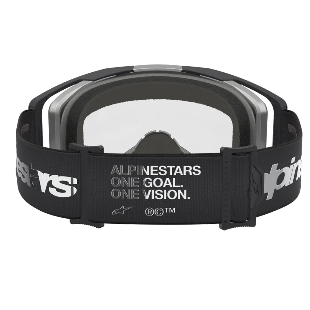 Alpinestars Vision 8 Clear Lens Goggle - Amber Black/Silver