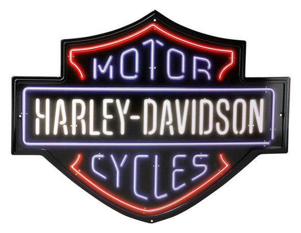 Harley-Davidson Neon Bar & Shield Tin Sign