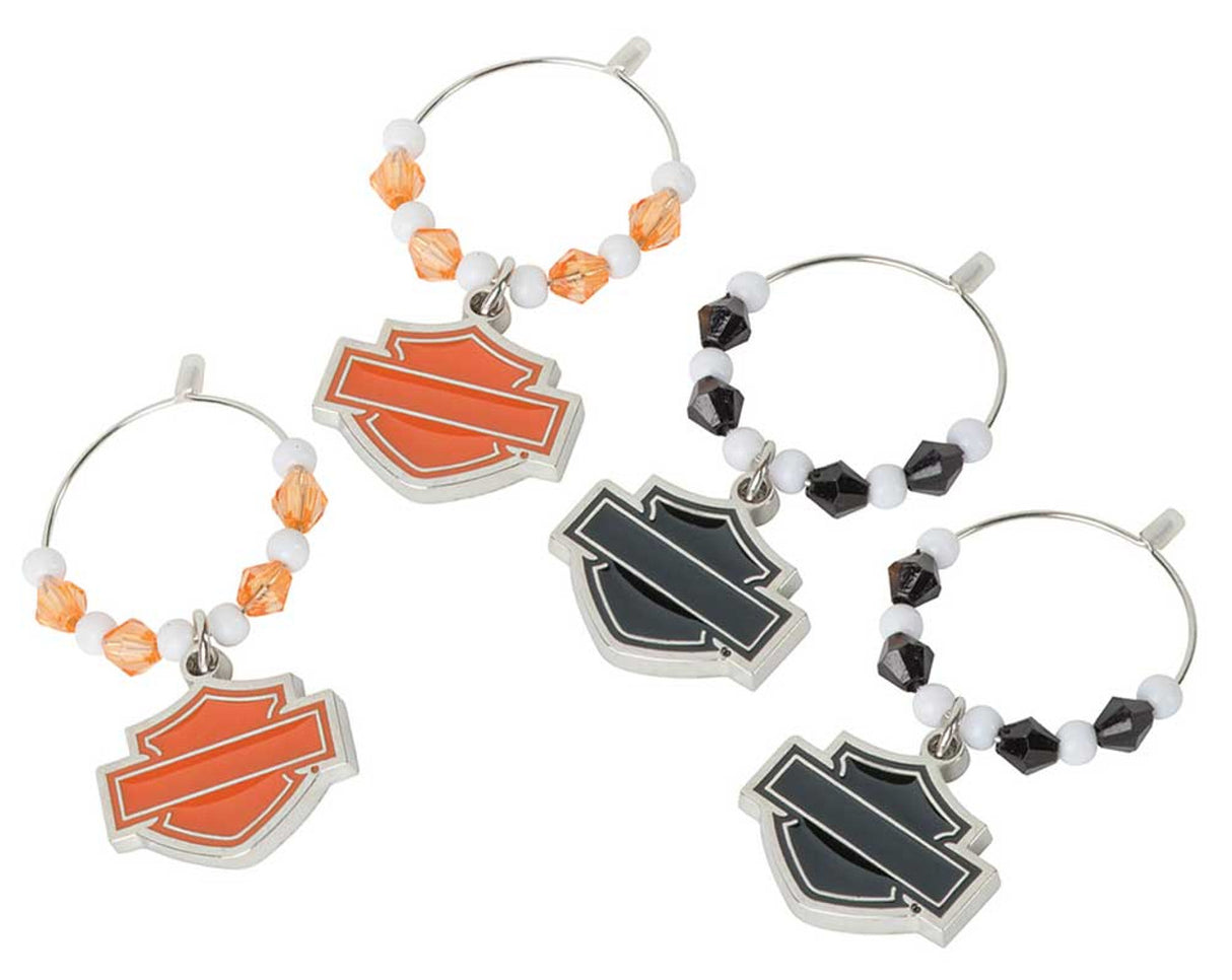 Harley-Davidson Bar & Shield Outline Wine Charms