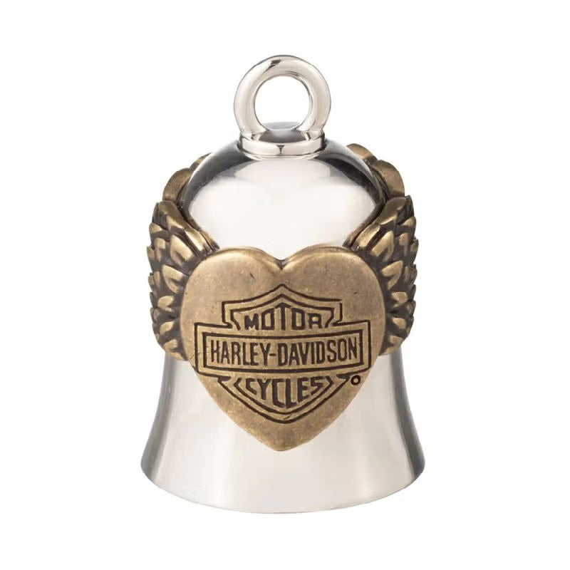 Harley-Davidson Silver and Brass Heart Wing Ride Bell
