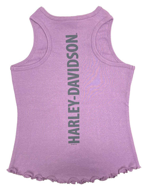 Harley-Davidson Kids' Eagle Rib Sleeveless Tank Top - Lavender Purple