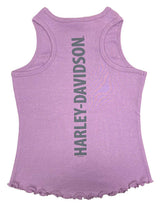 Harley-Davidson Kids' Eagle Rib Sleeveless Tank Top - Lavender Purple