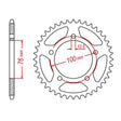 MTX 92671 Steel Rear Sprocket #525