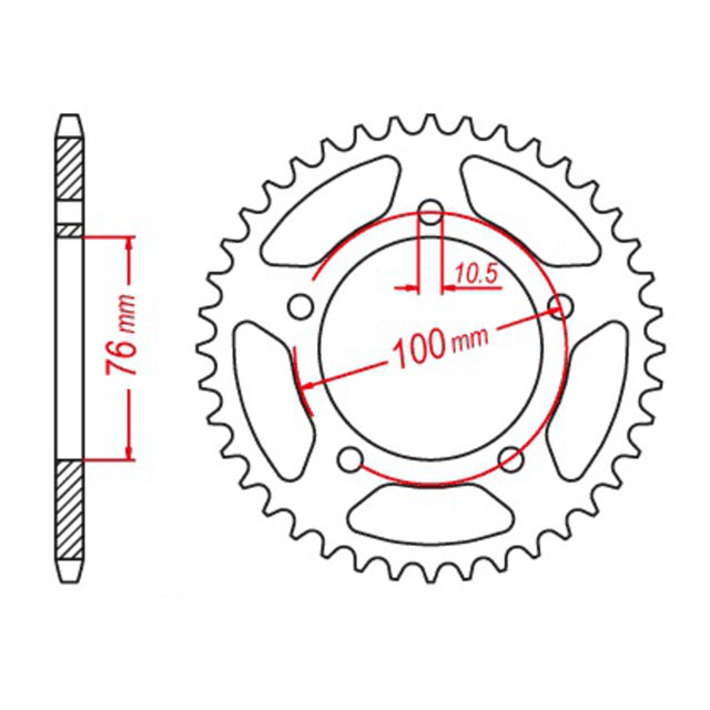 MTX 92671 Steel Rear Sprocket #525