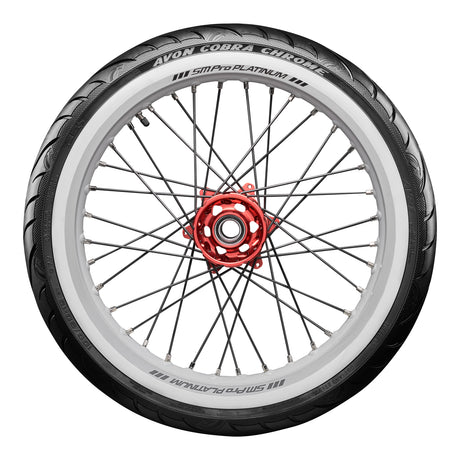 Avon Cobra Chrome 150/80R16 White Wall Front Tyre (71V Rating) AV91