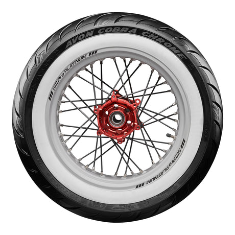 Avon Cobra Chrome 180/70R16 White Wall Rear Tyre (77V Rating) AV92