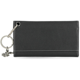 Harley-Davidson Men's Bar & Shield Embroidered Leather Trucker Wallet w/Chain - Black