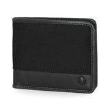 Harley-Davidson Men's Billfold Canvas & Leather Wallet - Black