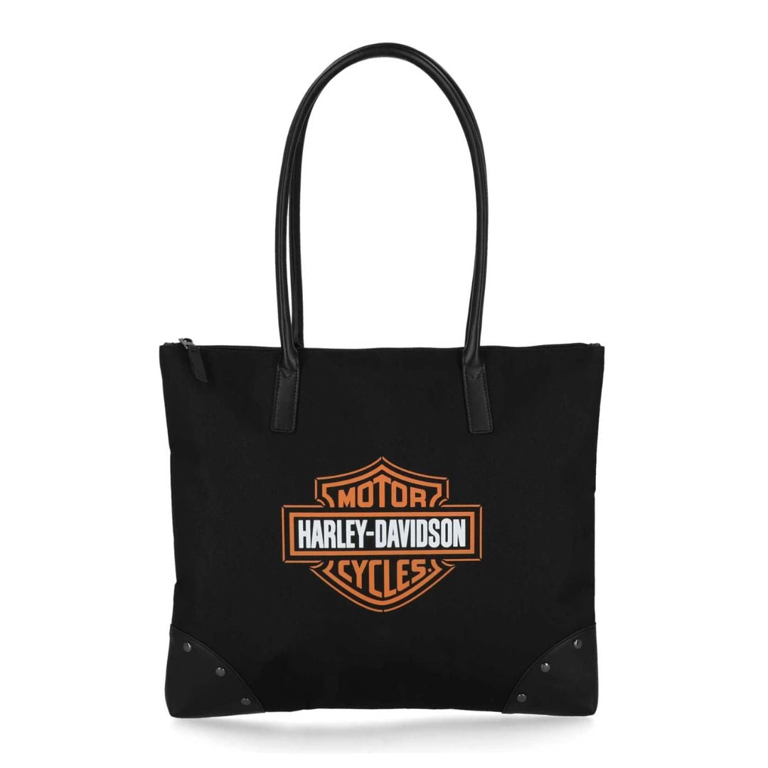 Harley-Davidson Women's Bar & Shield Logo Polyester Flat Tote Bag - Black