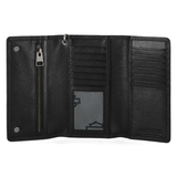 Harley-Davidson Men's Open B&S Trucker Biker Chain Leather Wallet - Black
