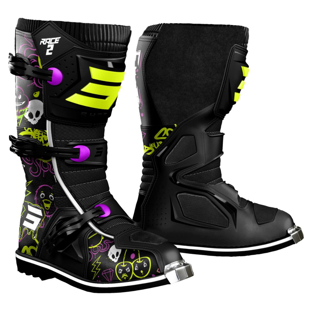 Shot Race 2 Kids' Boots - Cartoon Black
