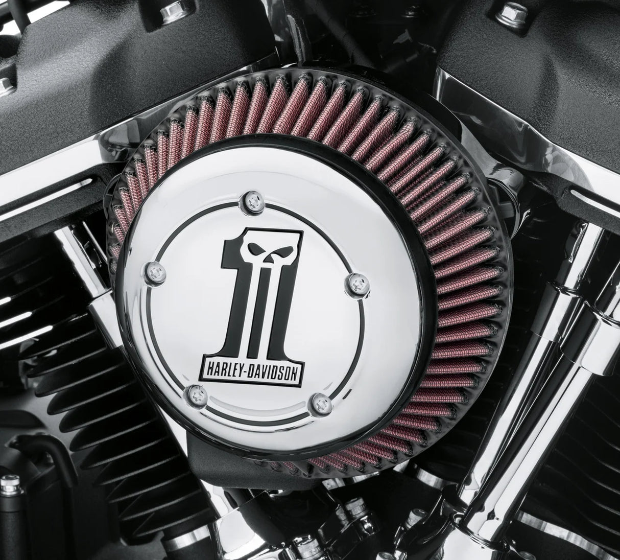 Harley-Davidson Number One Skull Air Cleaner Trim