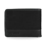 Harley-Davidson Men's Billfold Canvas & Leather Wallet - Black