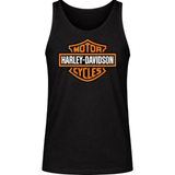 Black tank top with Harley-Davidson logo on a white background
