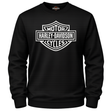 Black Harley-Davidson sweatshirt with logo on a white background