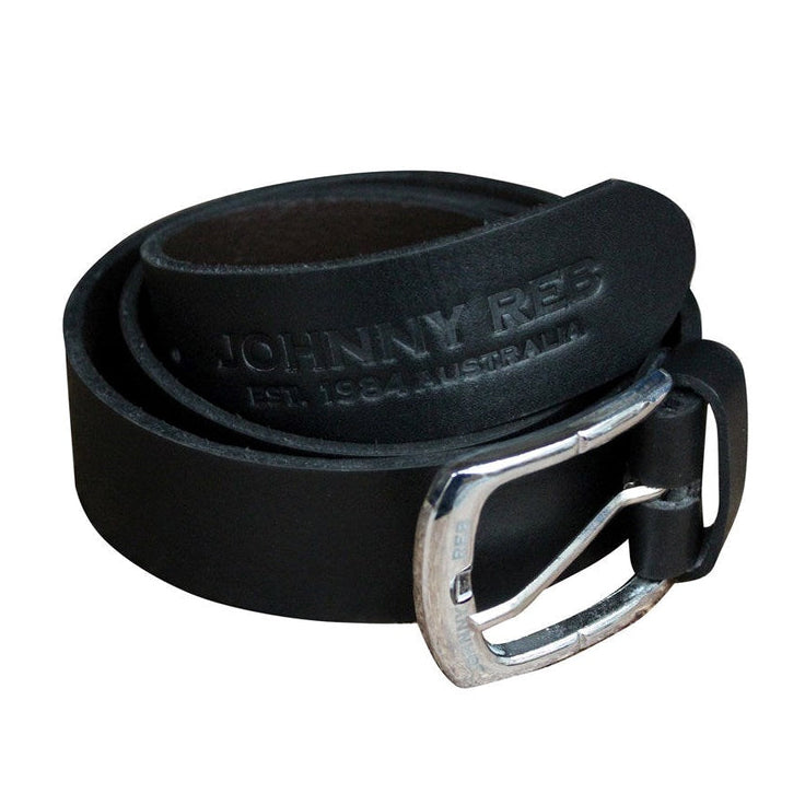 Johnny Reb 1984 Leather Belt - Black