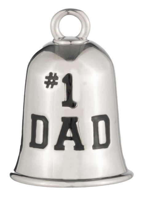 Harley-Davidson #1 Dad Bar & Shield Logo Ride Bell - Silver/Black