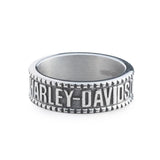 Harley-Davidson Men's Engraved Raised H-D Logo Ring